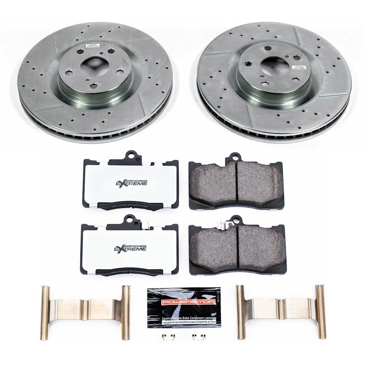 K6355-26 Powerstop 2-Wheel Set Brake Disc and Pad Kits Front for Lexus RC300