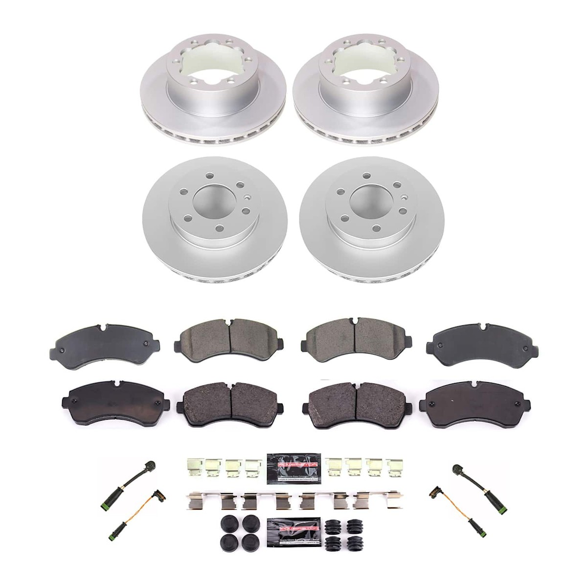 CRK8431 Powerstop 2-Wheel Set Brake Disc and Pad Kits Rear for MB Mercedes Van