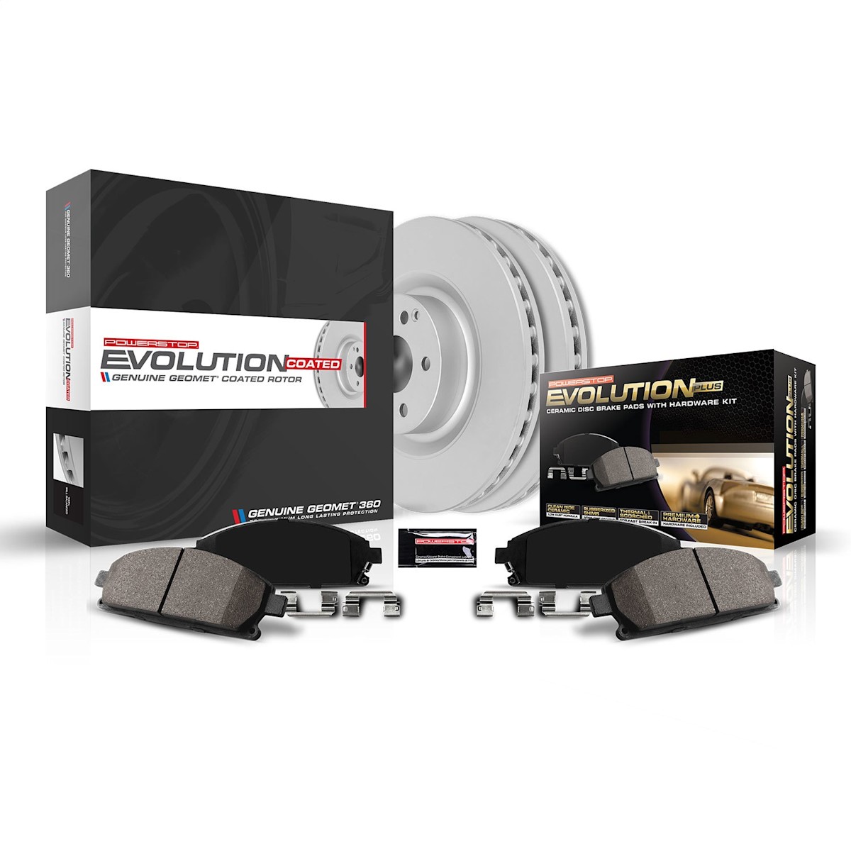 CRK1482 Powerstop 2-Wheel Set Brake Disc and Pad Kits Front for Chevy Olds Jimmy