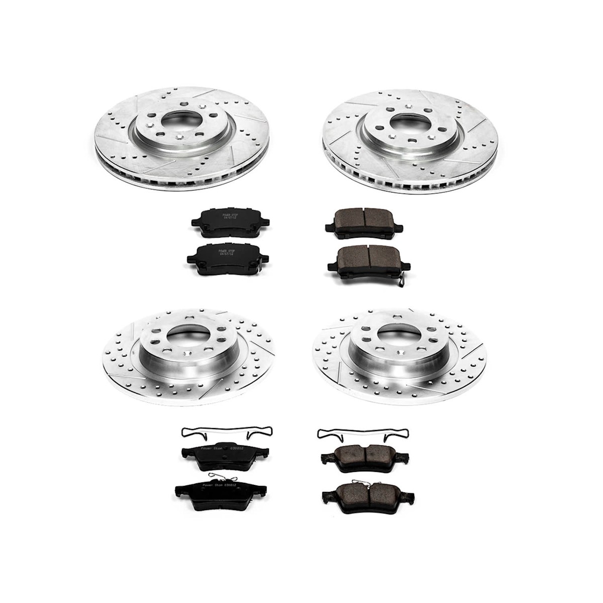 K1434 Powerstop Kit Brake Disc and Pad Front & Rear for Saturn Sky Solstice - Picture 3 of 9