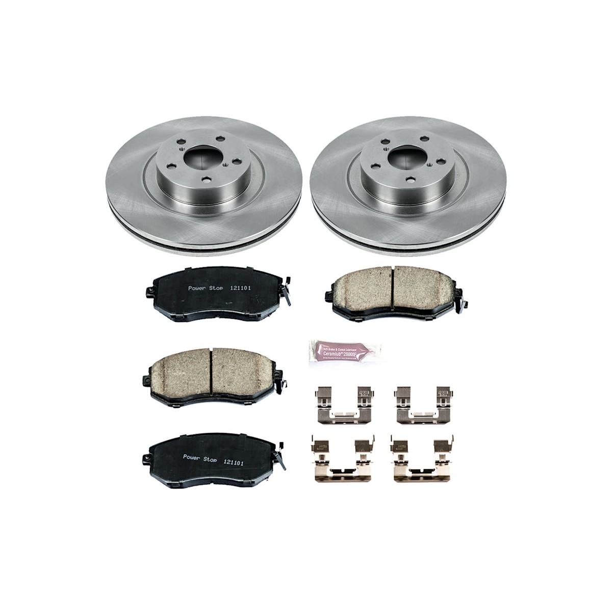 KOE6083 Powerstop Brake Disc and Pad Kit Front & Rear for Subaru Outback Impreza - Picture 12 of 12