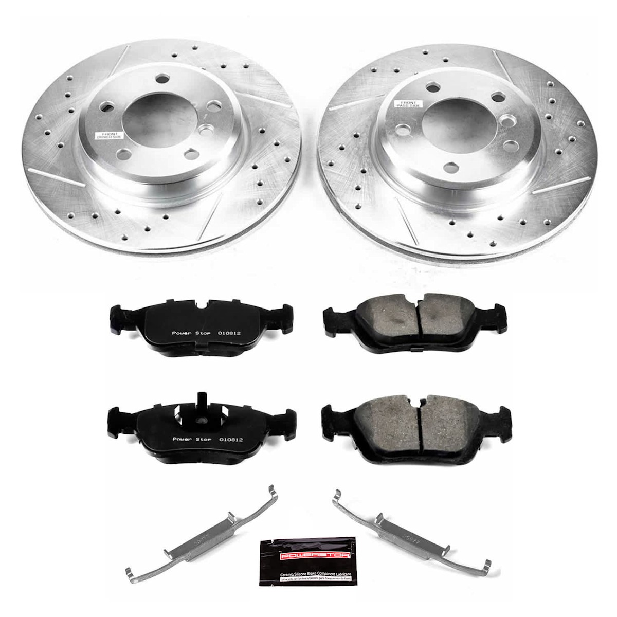 KC868 Powerstop Kit Brake Disc and Caliper Front for 325 E46 3 Series BMW 325xi - Picture 7 of 9
