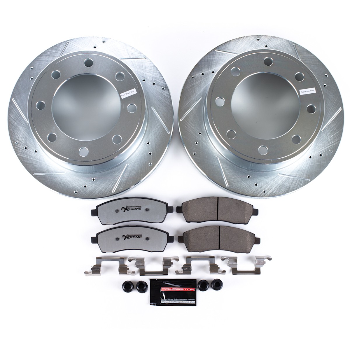 K1890-36 Powerstop Brake Disc and Pad Kits 2-Wheel Set Rear for F250 Truck F350
