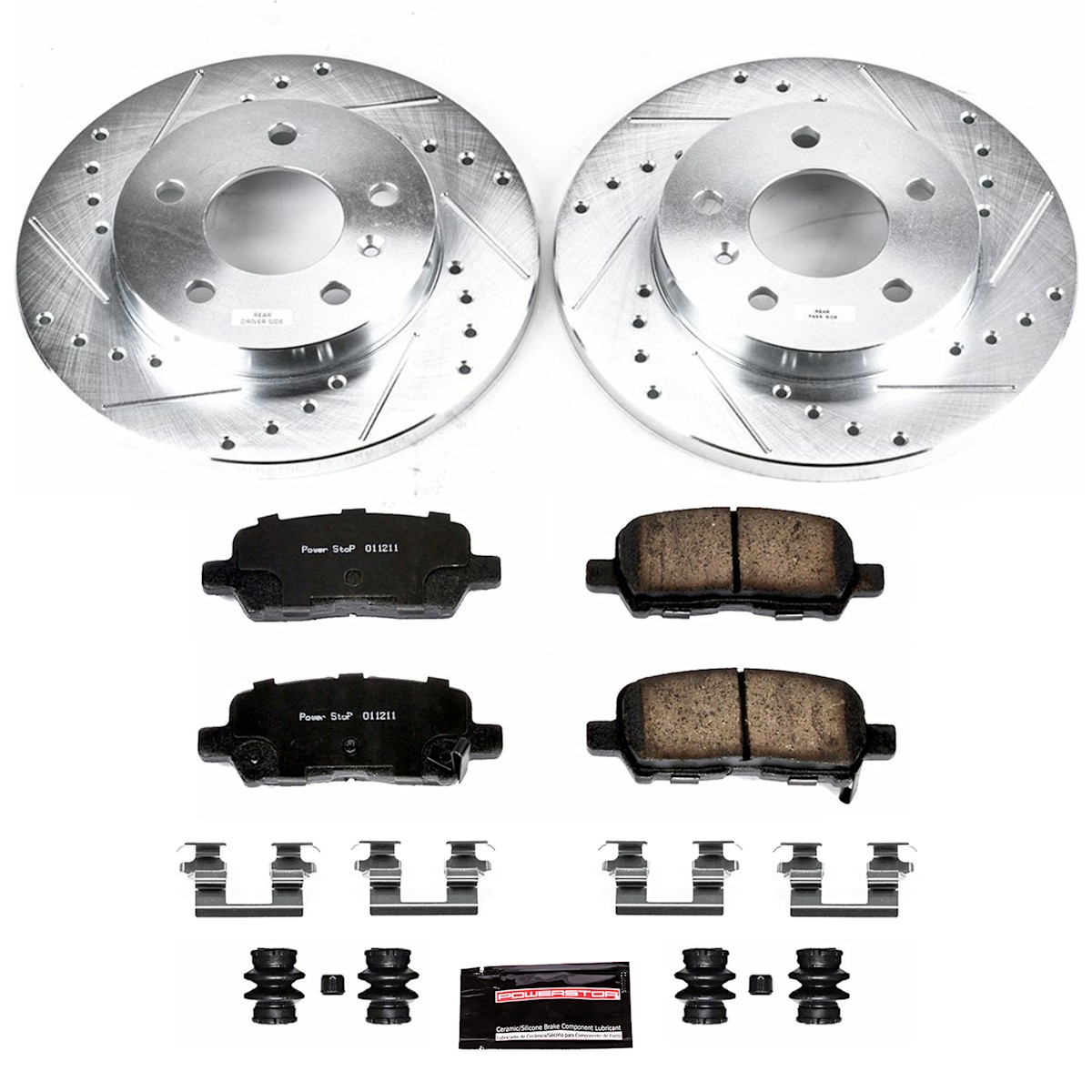 KC1587 Powerstop Kit Brake Disc and Caliper Front & Rear for Pontiac Grand Prix - Bild 7 von 12