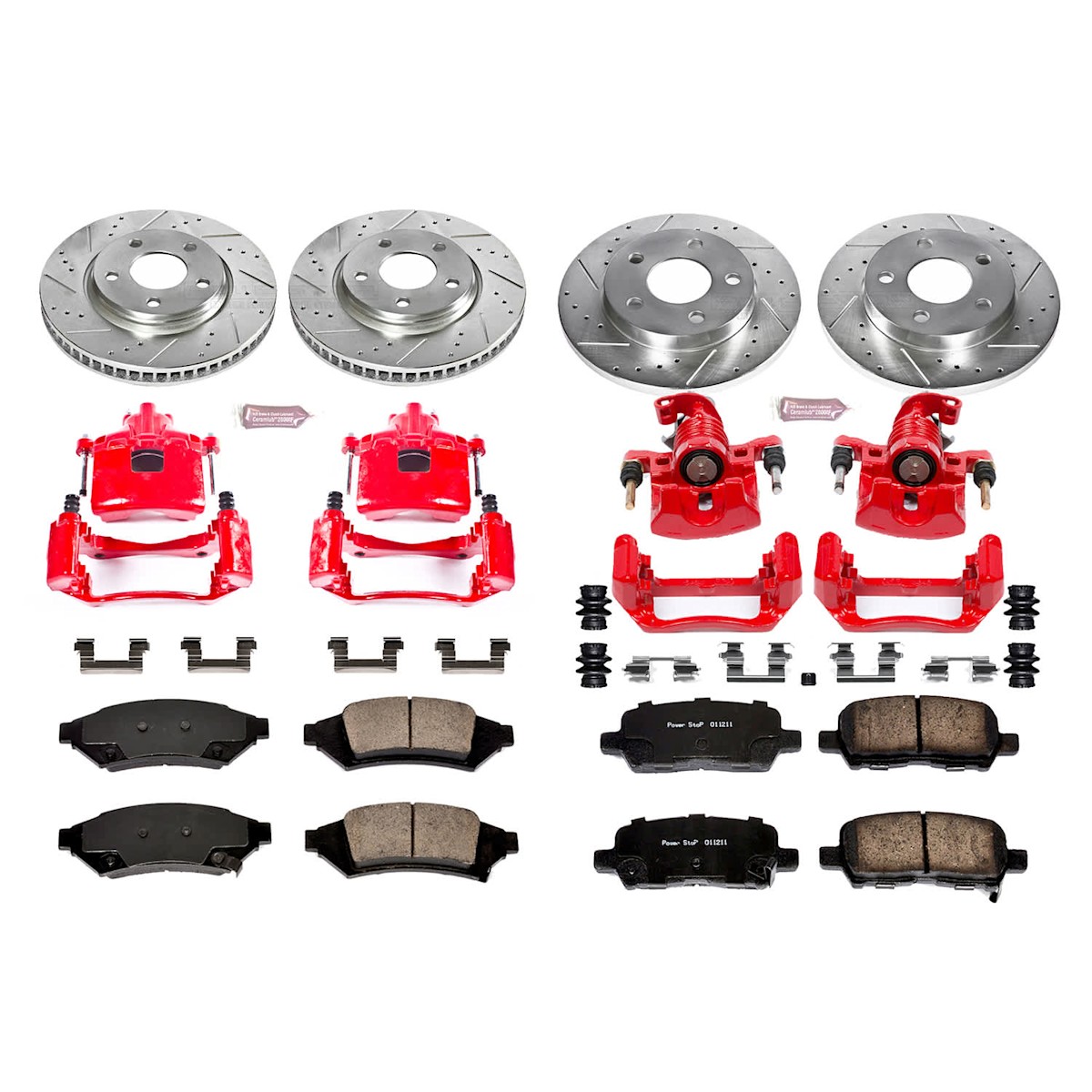 KC1587 Powerstop Kit Brake Disc and Caliper Front & Rear for Pontiac Grand Prix - Bild 4 von 12