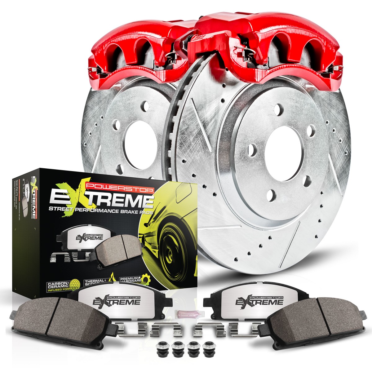 KC1485-26 Powerstop Kit Brake Disc and Caliper Front for Chevy Olds Cutlass GMC