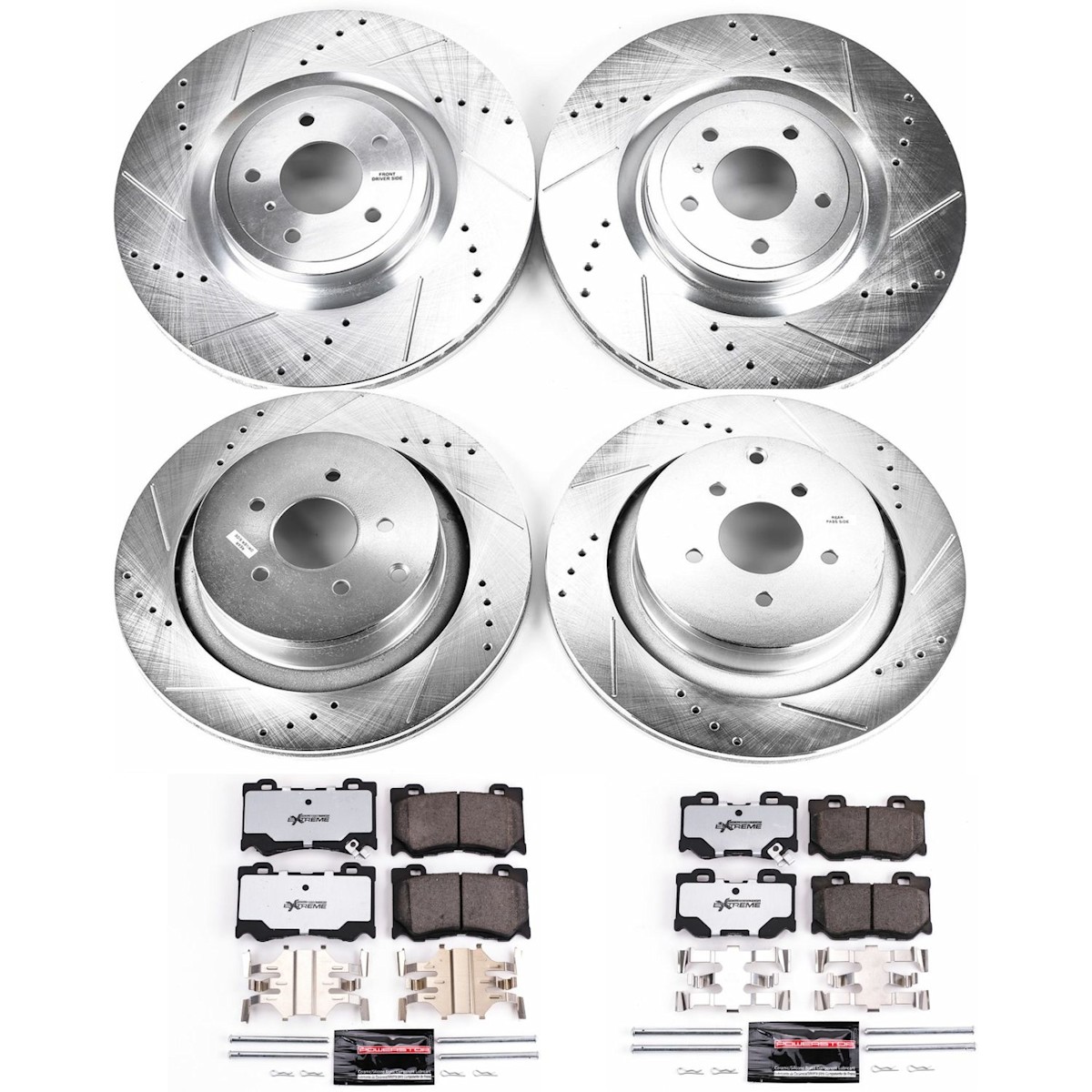 K5823-26 Powerstop Brake Disc and Pad Kit Front & Rear for INFINITI Q60 Q50 Q70L