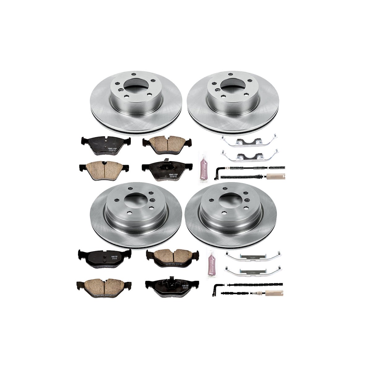KOE5357 Powerstop Kit Brake Disc and Pad Front & Rear for 325 E91 3 Series 325xi - Picture 4 of 12