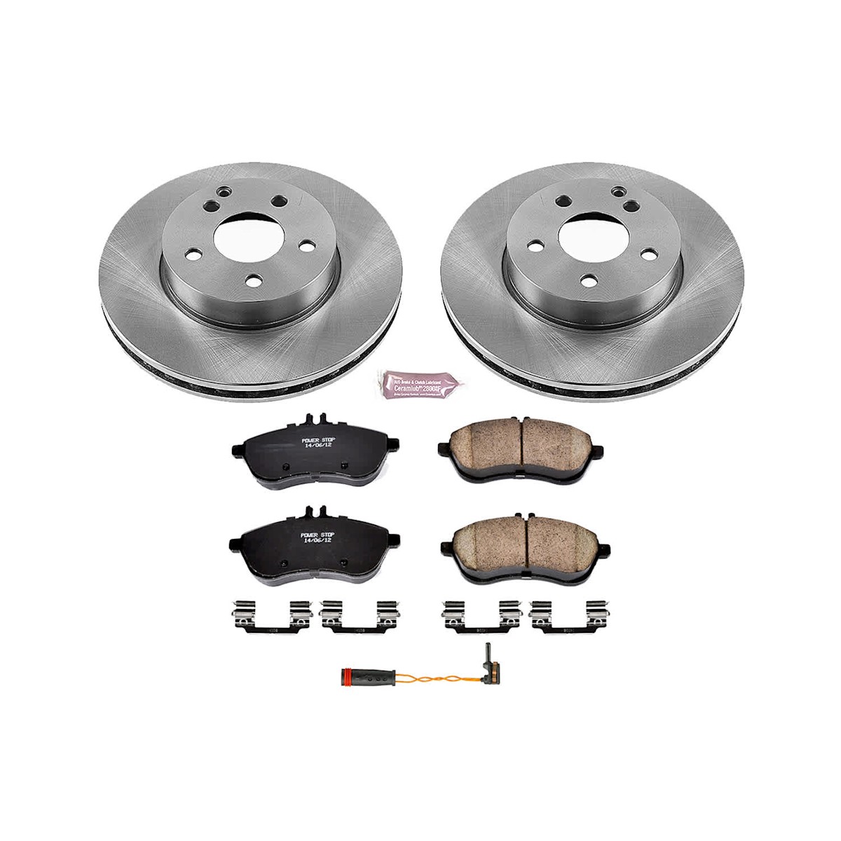 KOE6926 Powerstop Brake Disc and Pad Kit Front & Rear for MB Mercedes SLK250 - Picture 8 of 12
