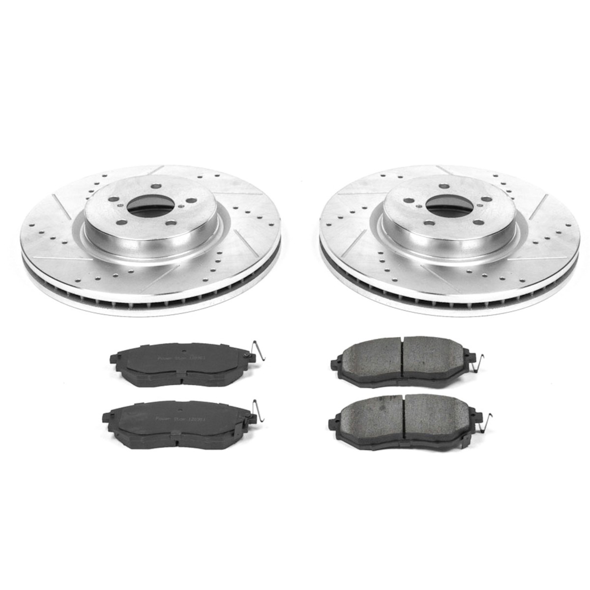 K6931 Powerstop 4-Wheel Set Brake Disc and Pad Kits Front & Rear for Forester - Bild 4 von 8