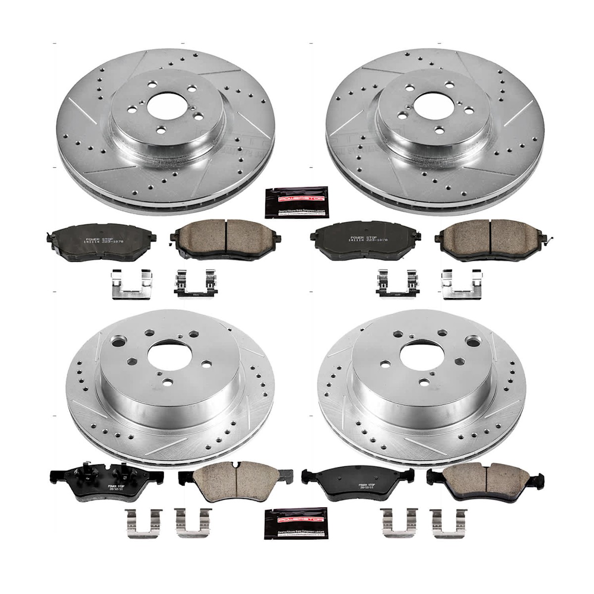 K6931 Powerstop 4-Wheel Set Brake Disc and Pad Kits Front & Rear for Forester - Bild 3 von 8