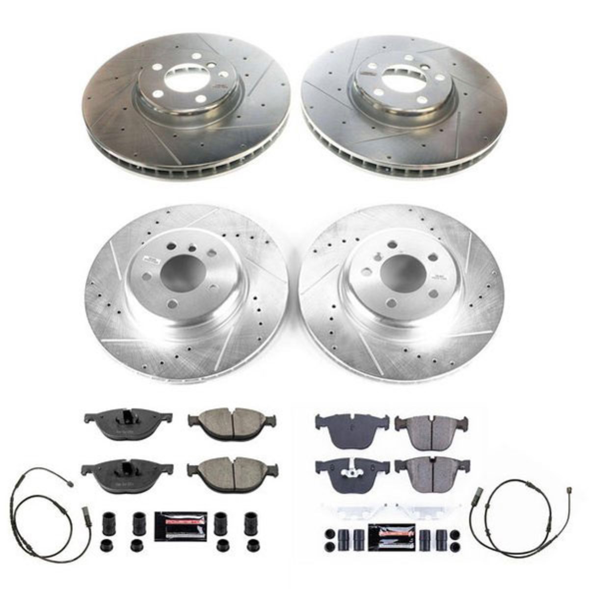 K8849 Powerstop 4-Wheel Set Brake Disc and Pad Kits Front & Rear for 740 740i - Picture 1 of 2