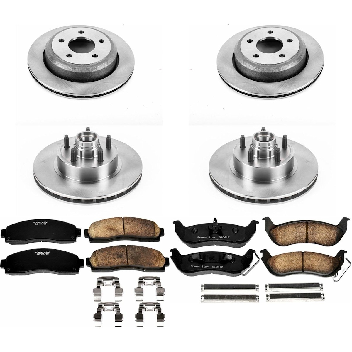 KOE7003 Powerstop Juego de 4 Ruedas Disco de Freno y Kits de Pastillas Delanteras y Traseras para Ranger - Imagen 4 de 12