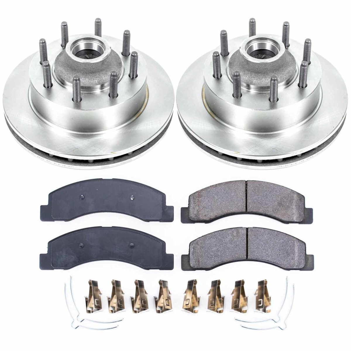KOE1393 Powerstop Brake Disc and Pad Kits 4-Wheel Set Front & Rear for Excursion - Picture 8 of 11