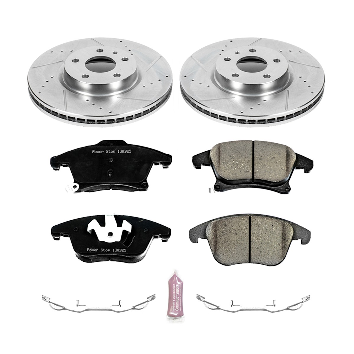 K8532 Jeu de 4 roues avant et arrière disque et plaquettes de frein Powerstop Powerstop pour Ford Fusion - Photo 4/8