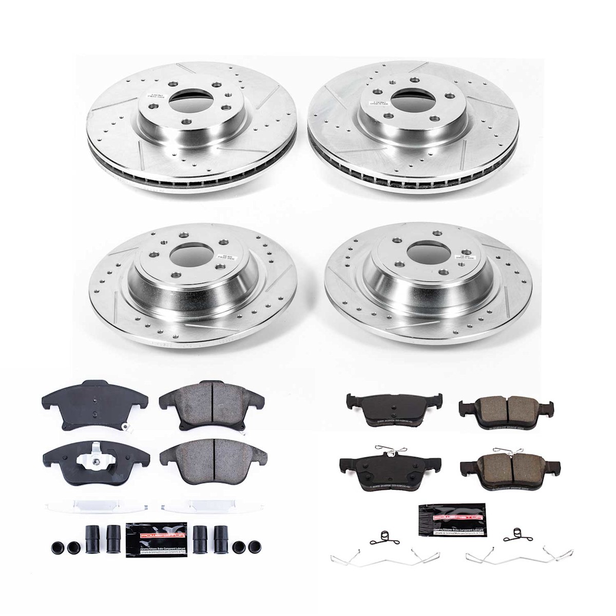 K8532 Jeu de 4 roues avant et arrière disque et plaquettes de frein Powerstop Powerstop pour Ford Fusion - Photo 3/8