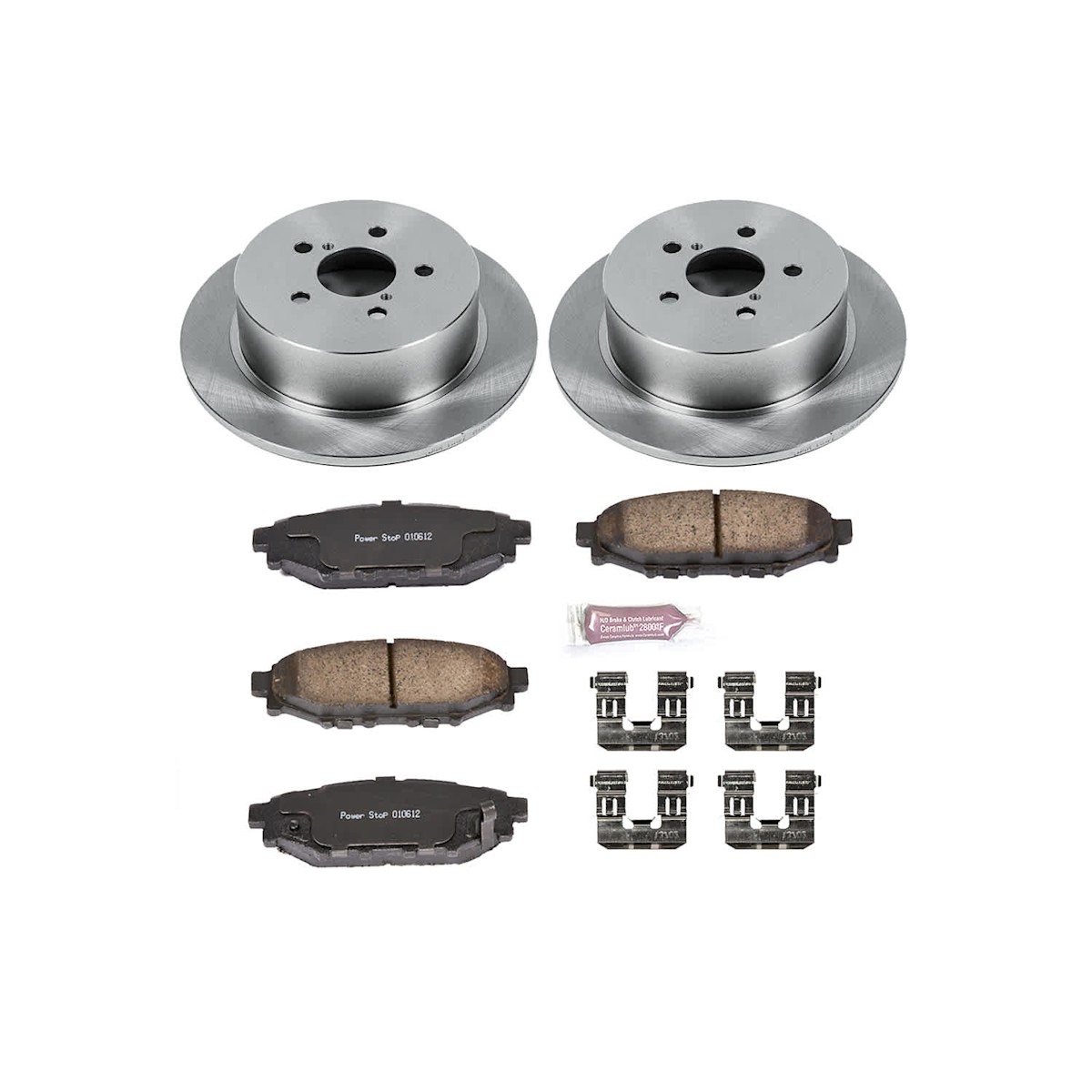 KOE4079 Powerstop 4-Wheel Set Brake Disc and Pad Kits Front & Rear for Outback - Picture 12 of 12