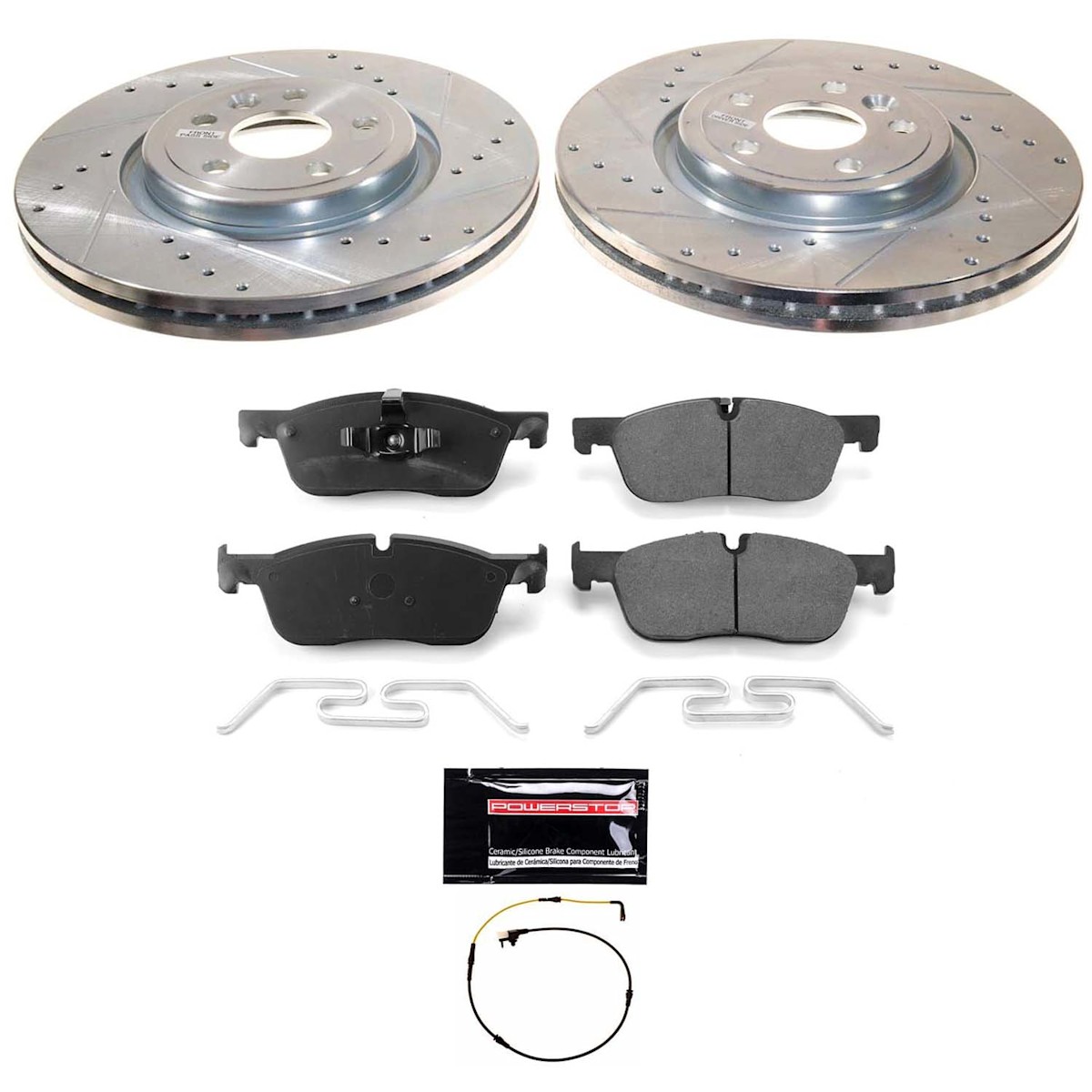 K8205 Powerstop 2-Wheel Set Brake Disc and Pad Kits Front for Range Rover Velar