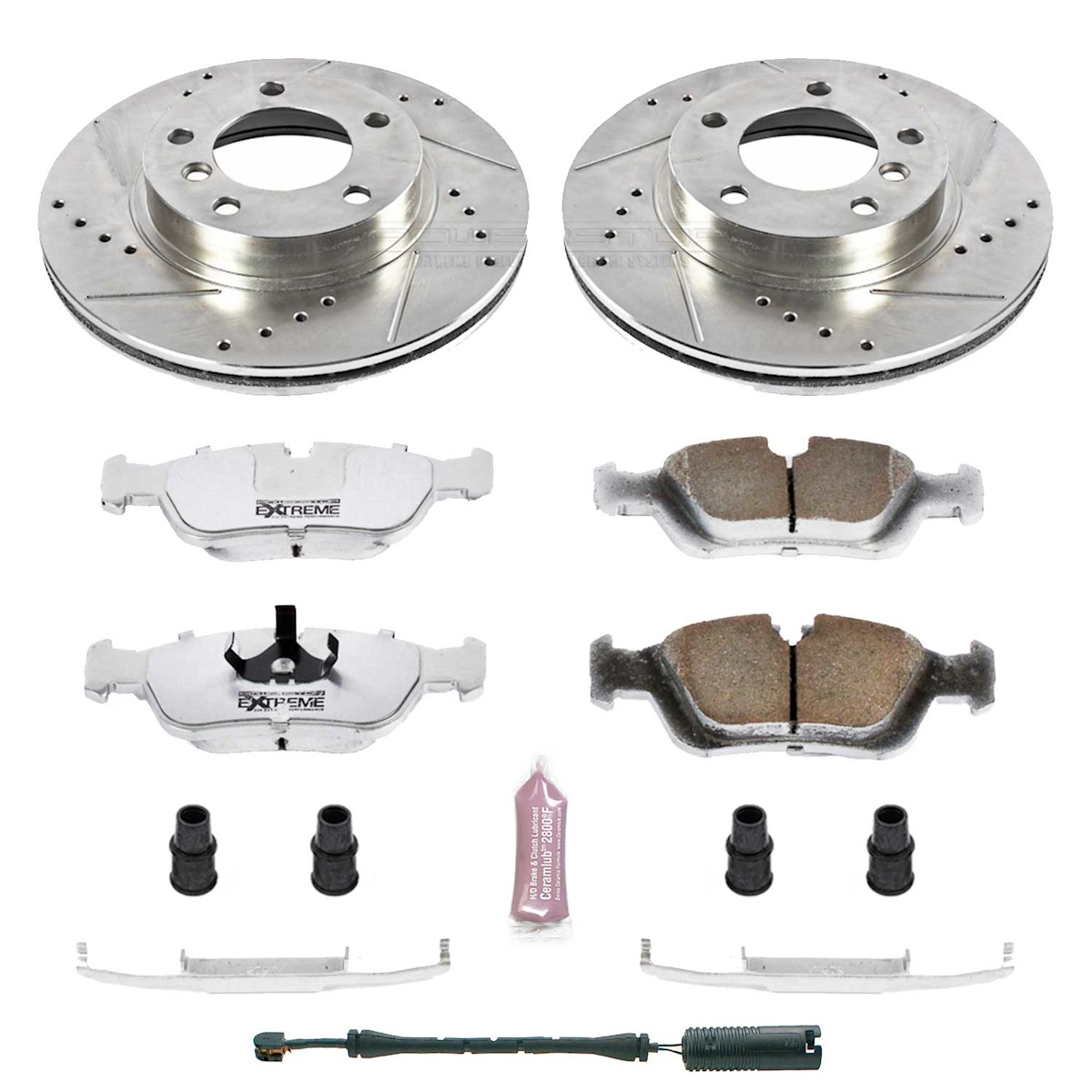 KC496-26 Powerstop Brake Kit With Calipers 2-Wheel Set Front for 328 323 318 325 - Picture 8 of 10