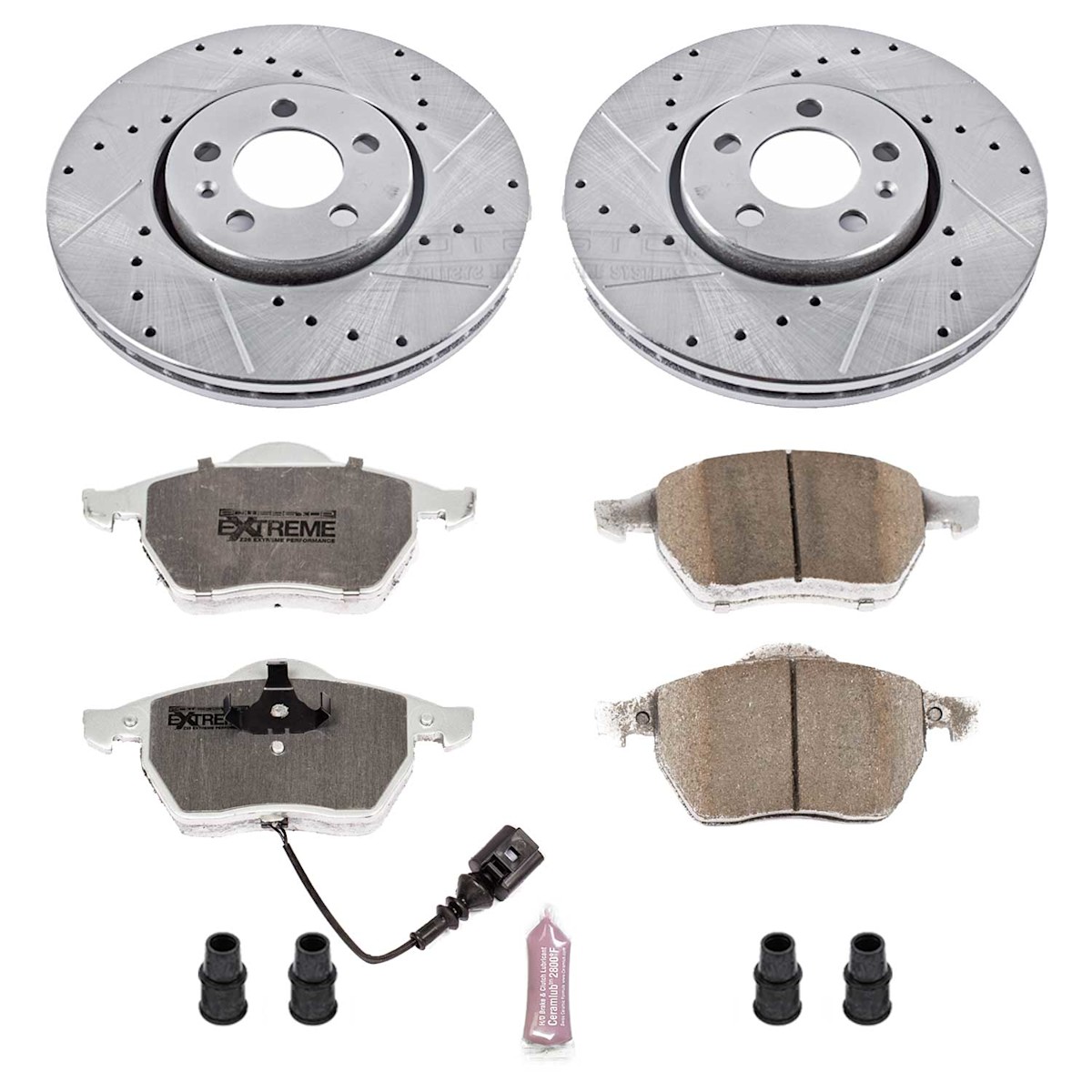 KC898-26 Powerstop 2-Wheel Set Brake Kit With Calipers Front for VW Beetle Golf - Bild 8 von 10