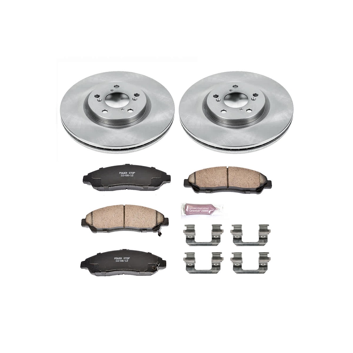 KOE6084 Powerstop 4-Wheel Set Brake Disc and Pad Kits Front & Rear for Pilot - Picture 8 of 12