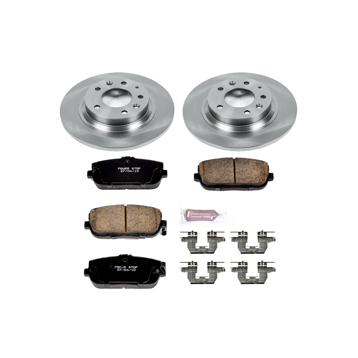 KOE4098 Powerstop Brake Disc and Pad Kits 4-Wheel Set Front & Rear for Mazda - Photo 8/12