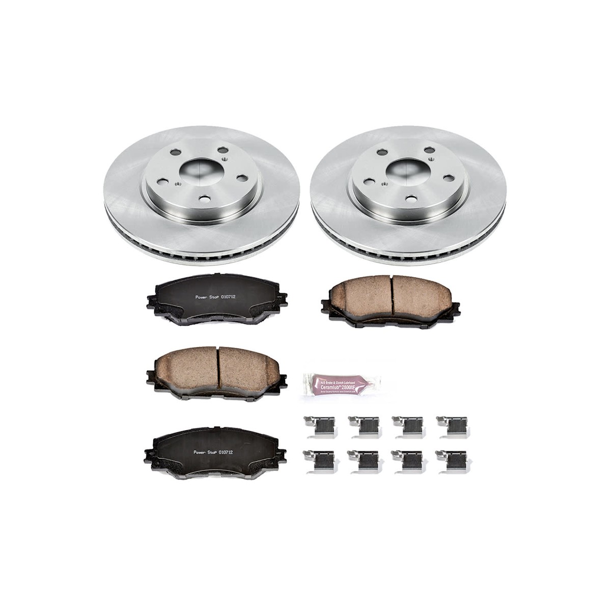 KOE6763 Powerstop Brake Disc and Pad Kits 4-Wheel Set Front & Rear for Prius V - Picture 8 of 12