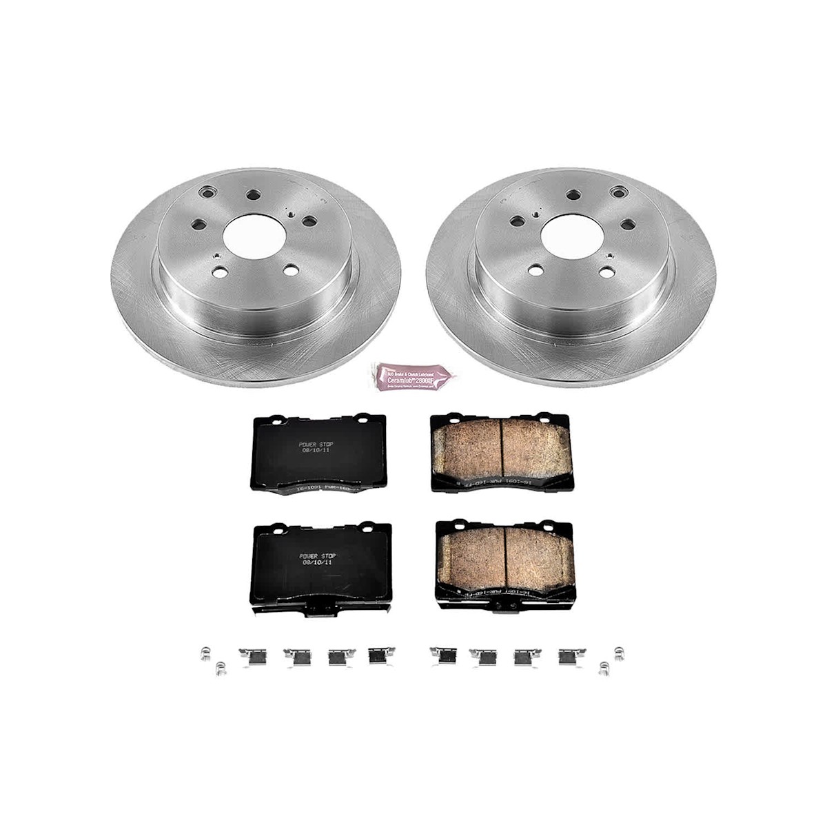 KOE6763 Powerstop Brake Disc and Pad Kits 4-Wheel Set Front & Rear for Prius V - Picture 12 of 12