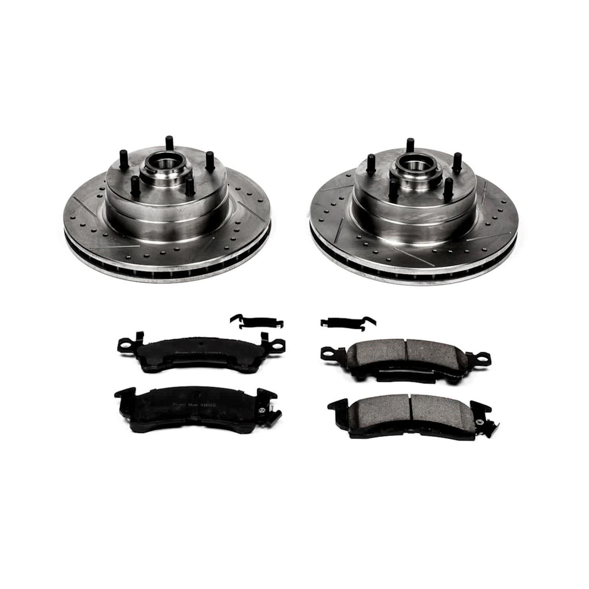 K2579 Powerstop 2-Wheel Set Brake Disc and Pad Kits Front for Olds Chevy Cutlass - Picture 3 of 3