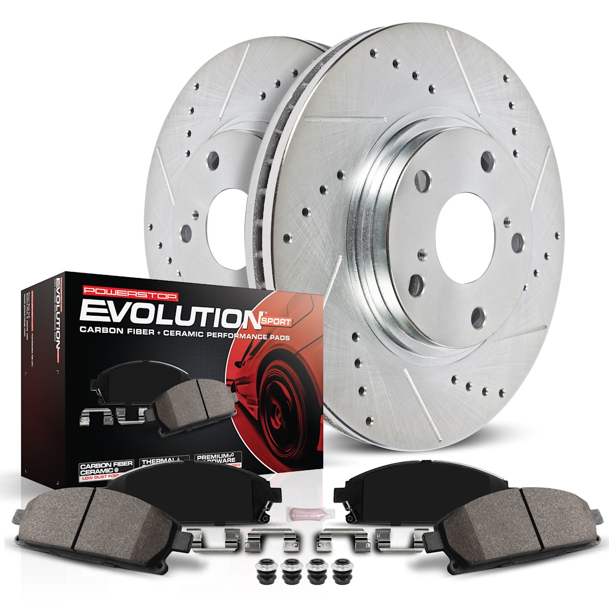 K2579 Powerstop 2-Wheel Set Brake Disc and Pad Kits Front for Olds Chevy Cutlass - Picture 1 of 3