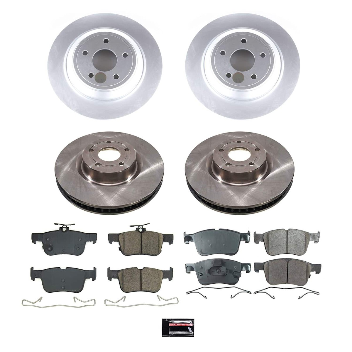 KOE8644 Powerstop Brake Disc and Pad Kits 4-Wheel Set Front & Rear for Ford
