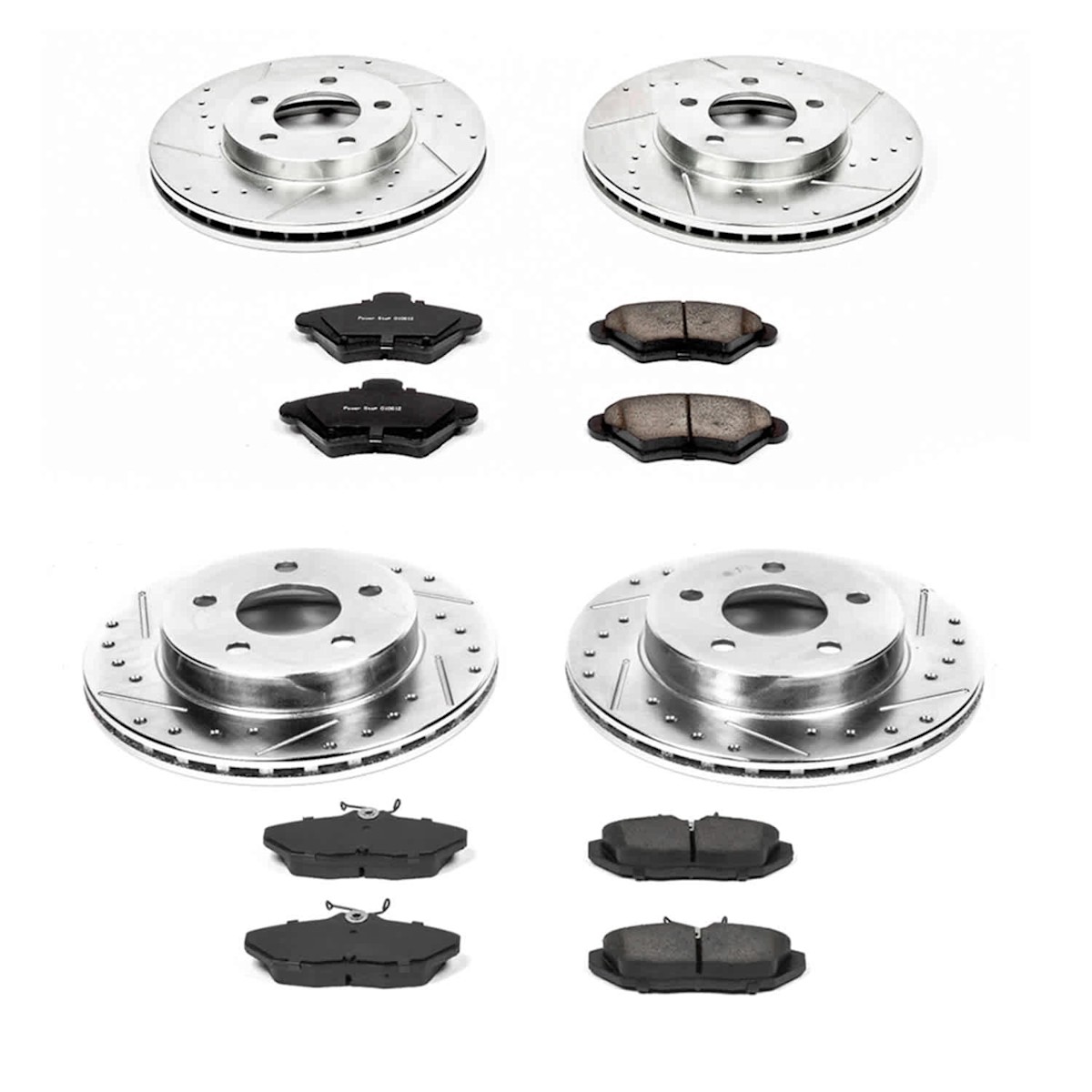 K1326 Powerstop Brake Disc and Pad Kits 4-Wheel Set Front & Rear for Cougar Ford - Picture 3 of 9