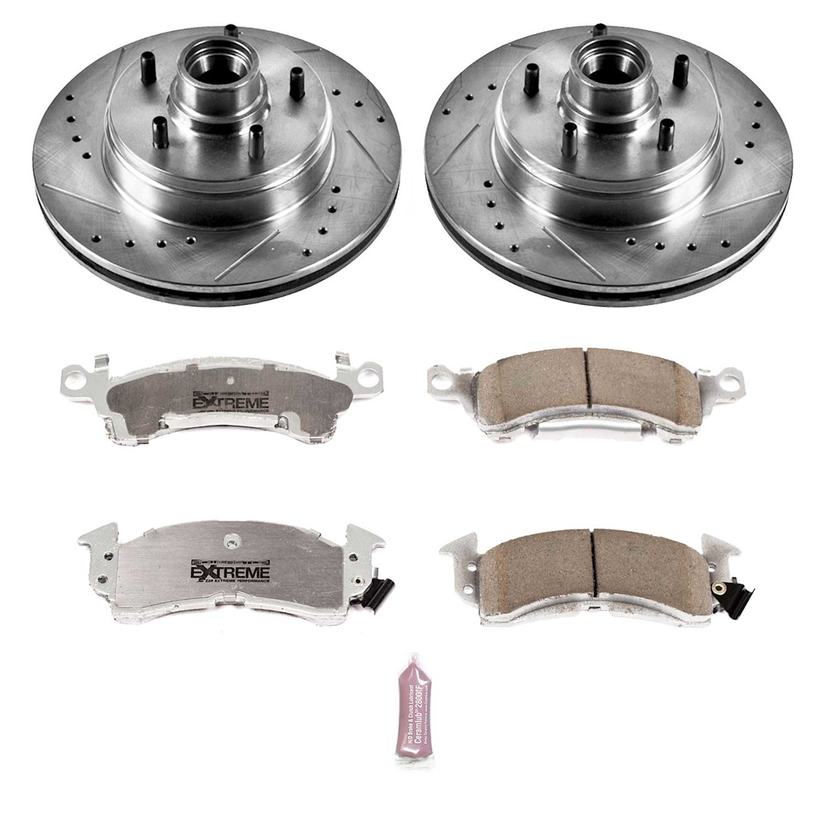 K2936-26 Powerstop Brake Disc and Pad Kits 2-Wheel Set Front for Chevy Olds