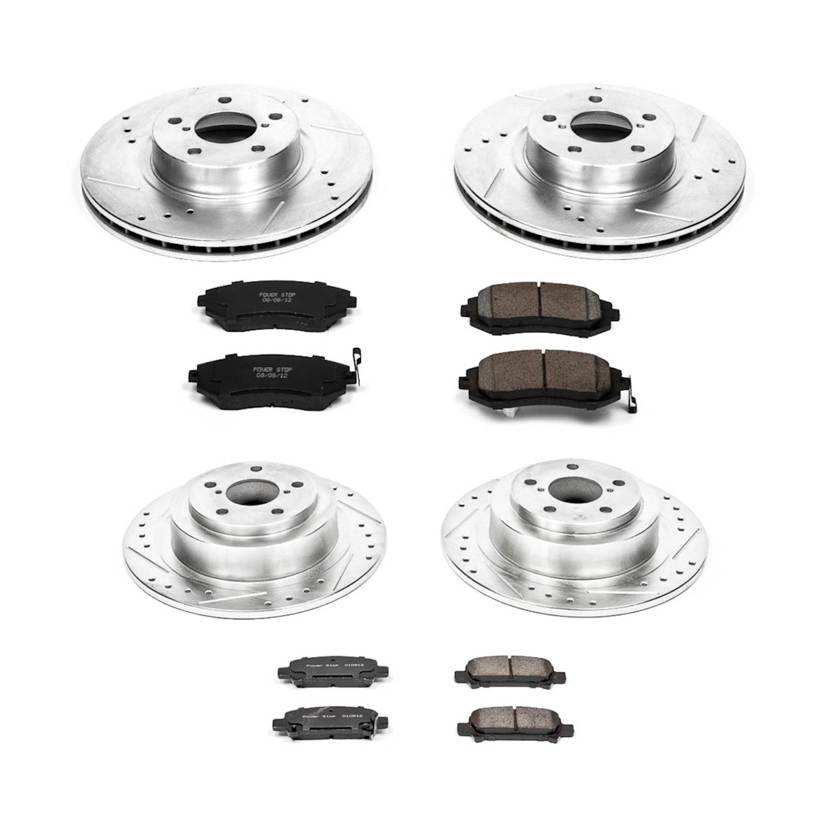 K2750 Powerstop 4-Wheel Set Brake Disc and Pad Kits Front & Rear for Legacy
