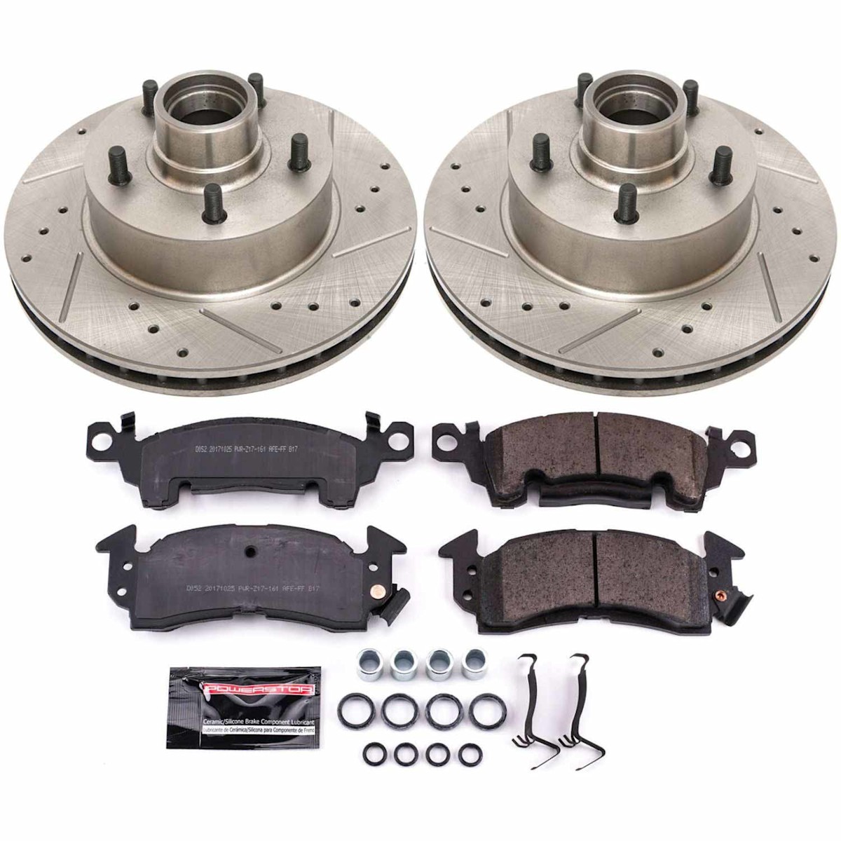 K2908 Powerstop 2-Wheel Set Brake Disc and Pad Kits Front for Chevy Olds Caprice