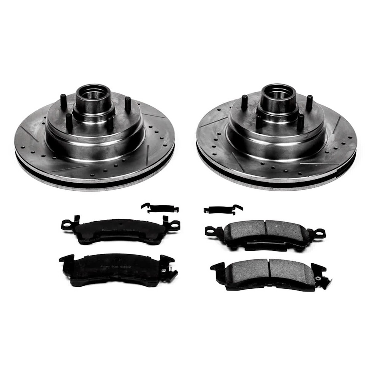 K2936 Powerstop 2-Wheel Set Brake Disc and Pad Kits Front for Chevy Olds Caprice