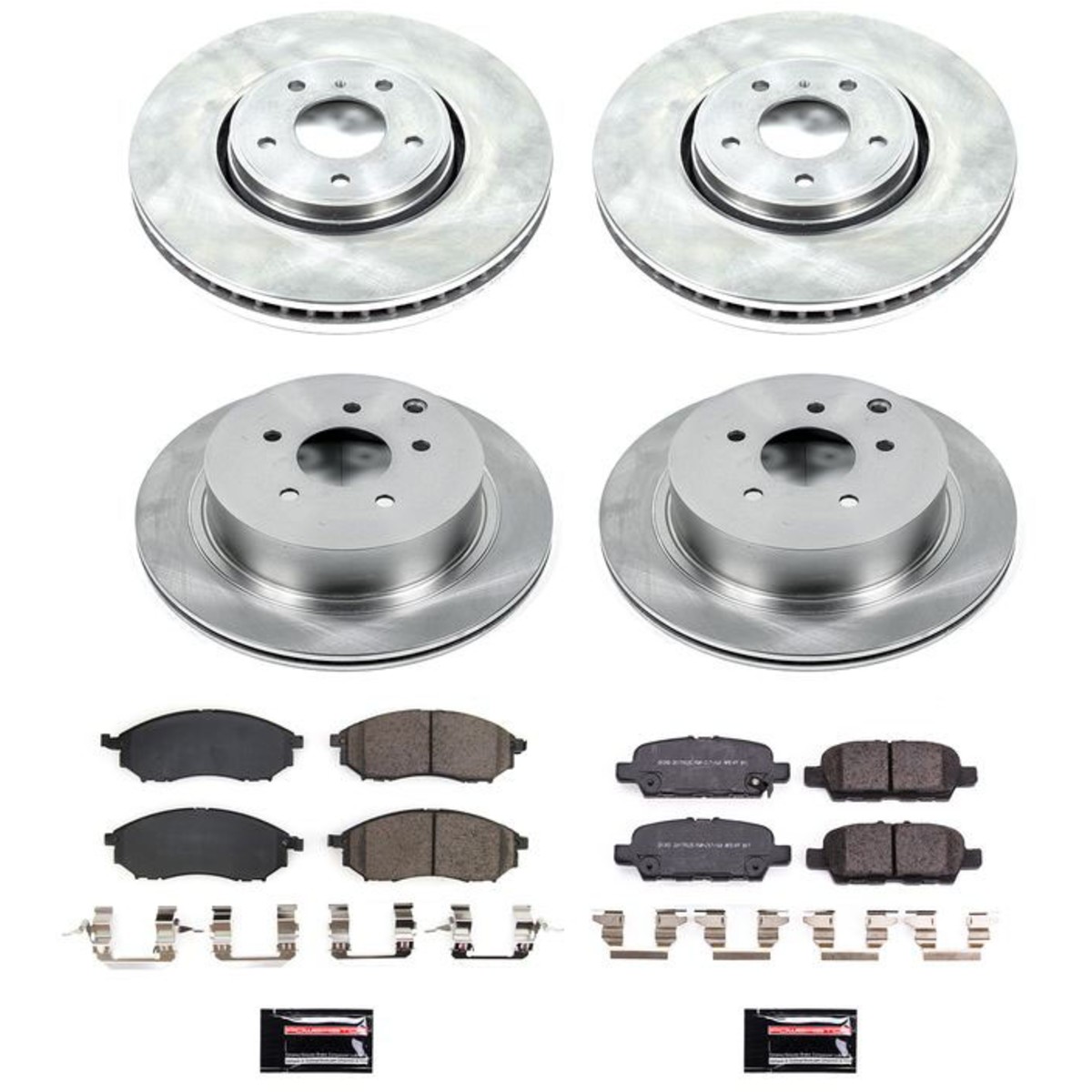 KOE8878 Powerstop 4-Wheel Set Brake Disc and Pad Kits Front & Rear for QX70 2014