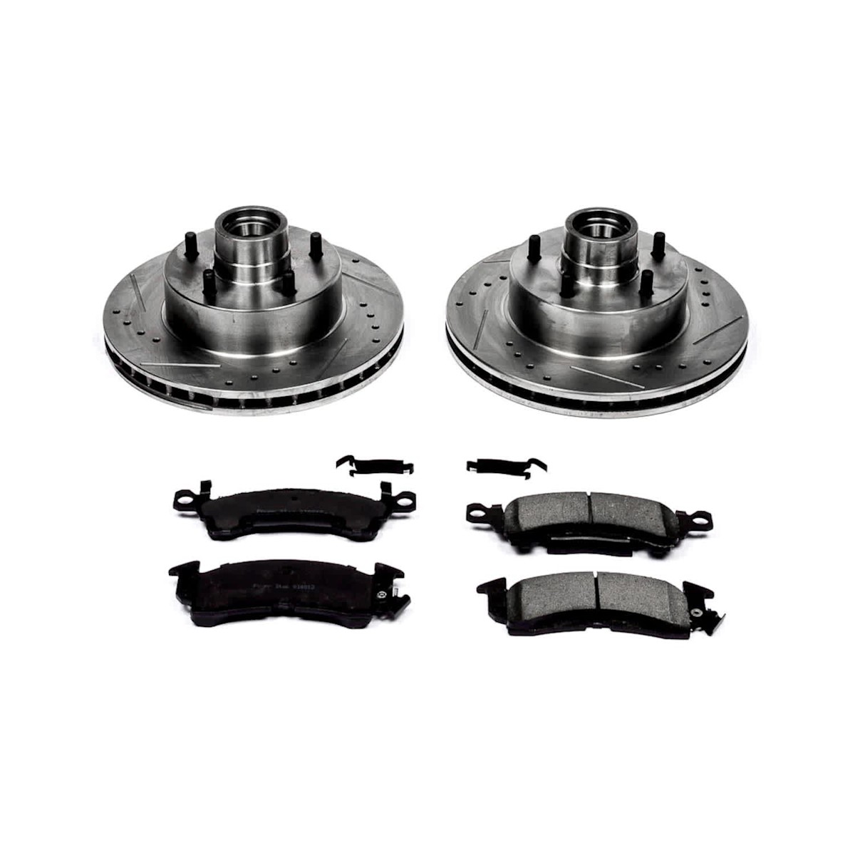 K2580 Powerstop 2-Wheel Set Brake Disc and Pad Kits Front for Olds Chevy SaVana