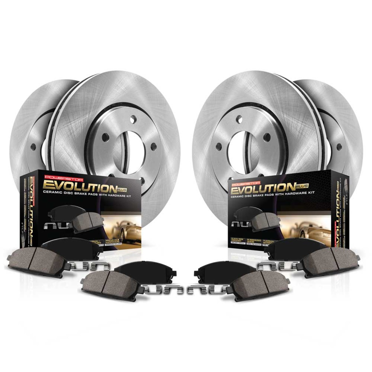 KOE4039 Powerstop 4-Wheel Set Brake Disc and Pad Kits Front & Rear for Sable