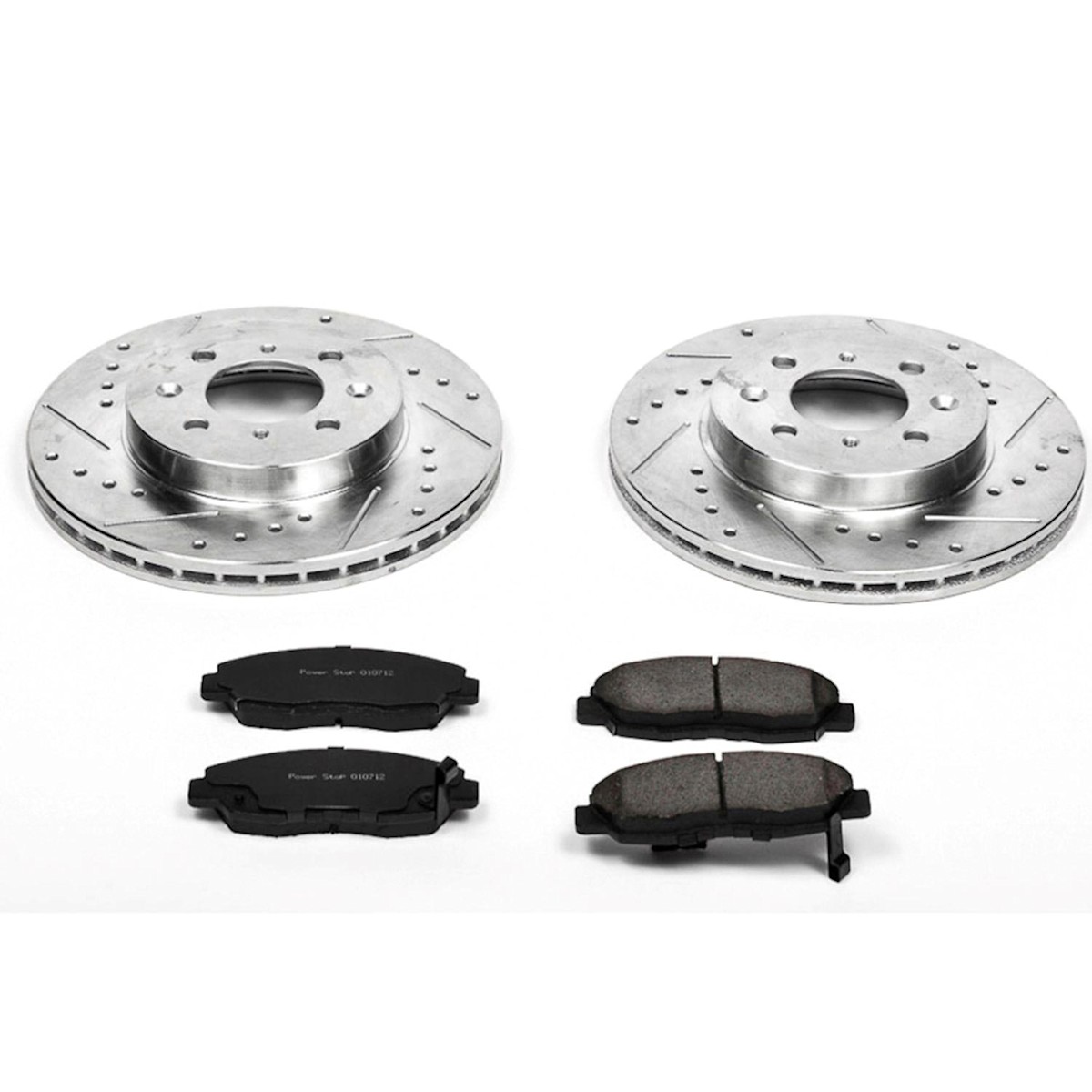 K690 Powerstop Brake Disc and Pad Kits 2-Wheel Set Front for Honda Insight Civic