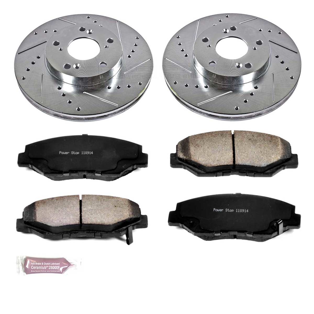 K1043-36 Powerstop 2-Wheel Set Brake Disc and Pad Kits Front Coupe Sedan for ILX