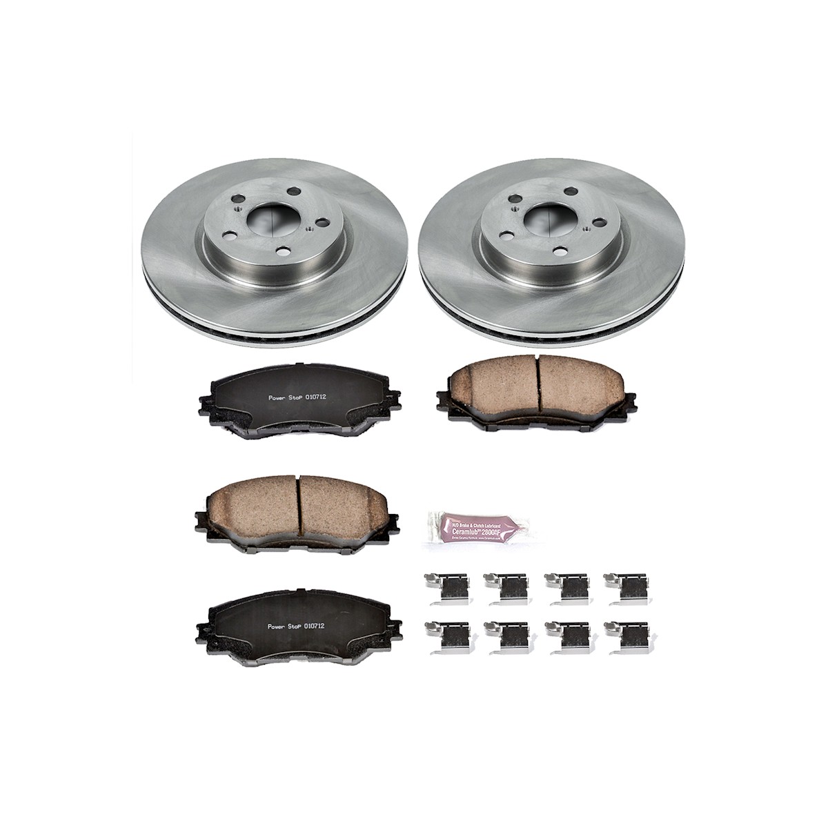 Power Stop Brake Kit - Front Rotors & Ceramic Pads For Toyota Corolla, Scion XD, Matrix