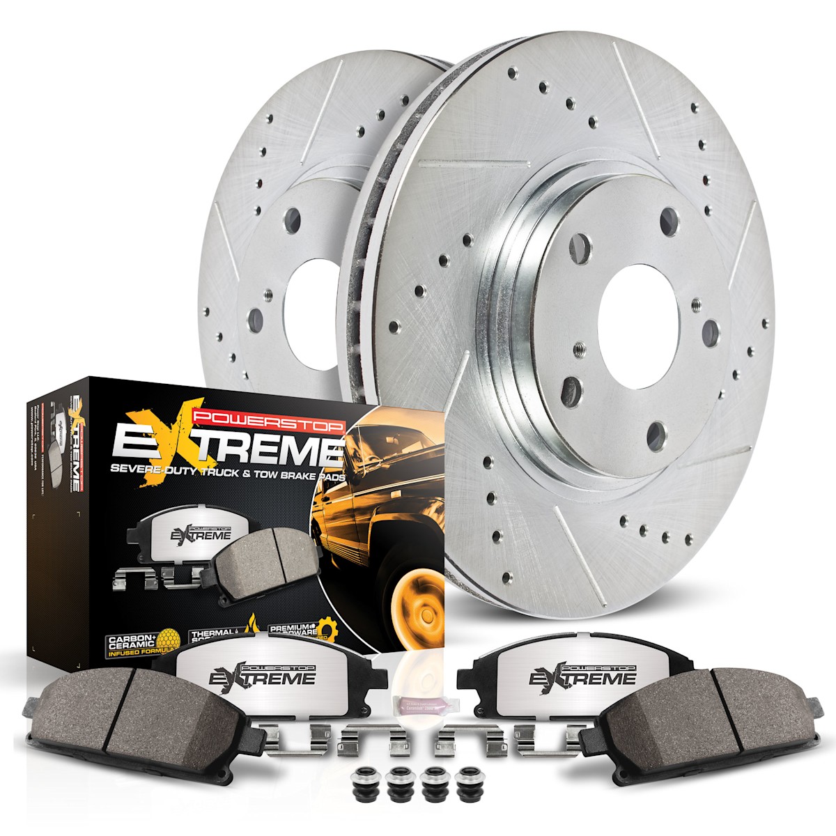 K1931-36 Powerstop 2-Wheel Set Brake Disc and Pad Kits Front for Mountaineer