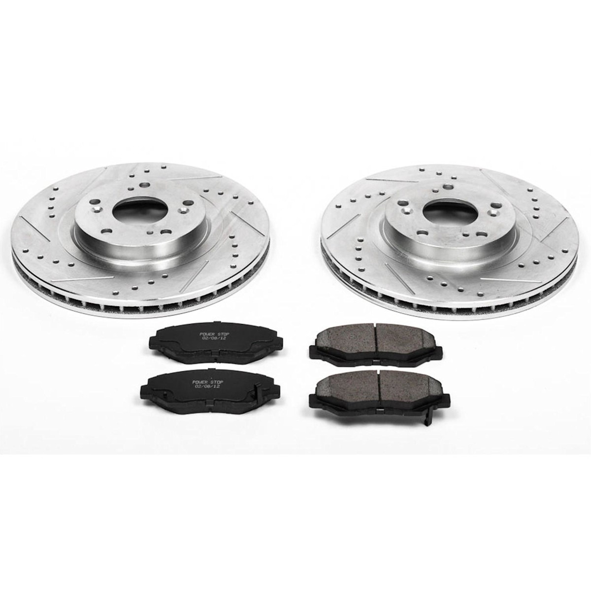 K3055 Powerstop Brake Disc and Pad Kits 2-Wheel Set Front for Honda Civic ILX