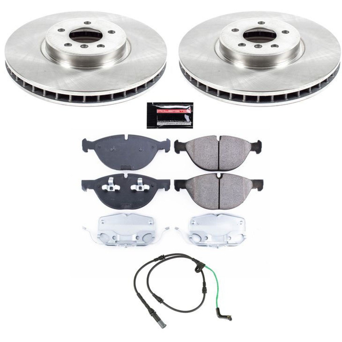 KOE8824 Powerstop Brake Disc and Pad Kits 2-Wheel Set Front for BMW X6 2010