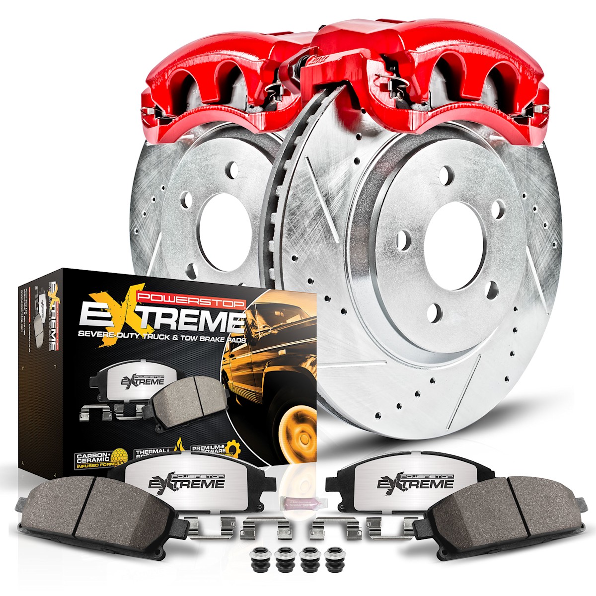 KC1865-36 Powerstop Brake Kit With Calipers 2-Wheel Set Front for F150 Truck
