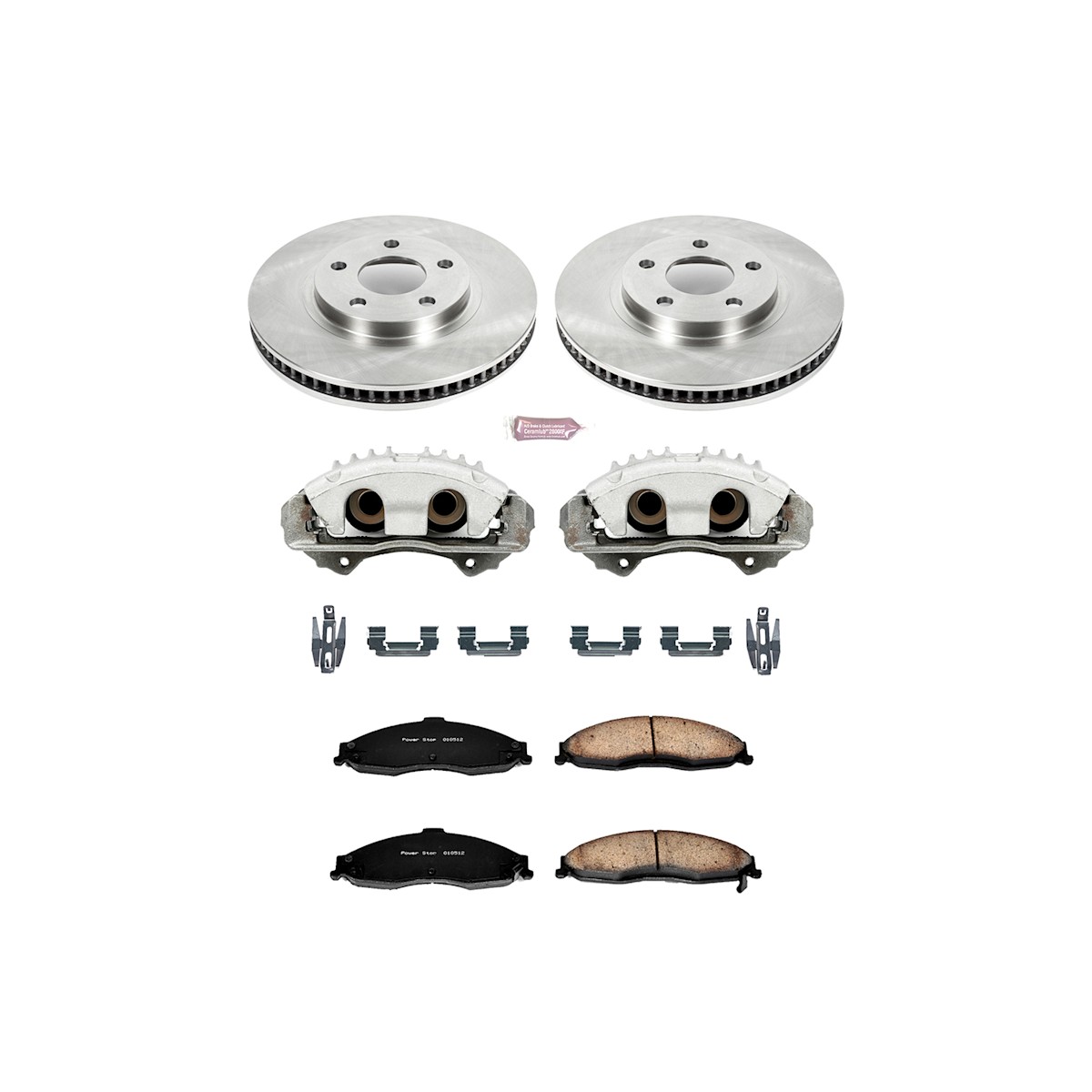 KCOE1547 Powerstop Brake Kit With Calipers 2-Wheel Set Front for Chevy Camaro