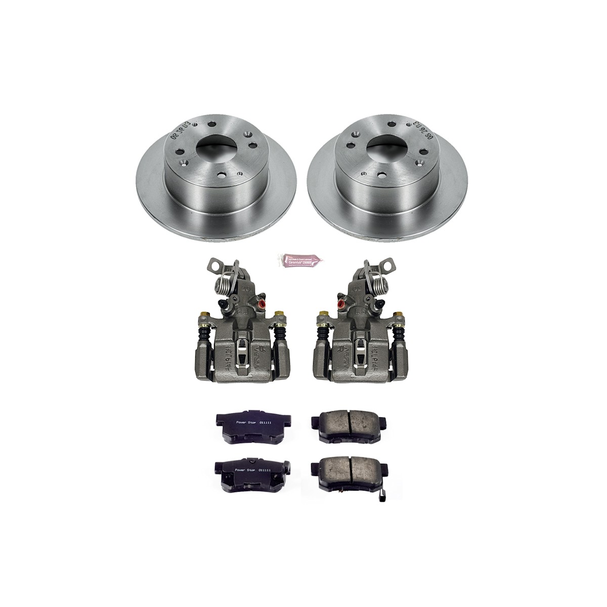 KCOE4991 Powerstop 2-Wheel Set Brake Kit With Calipers Rear for Acura TL 95-98