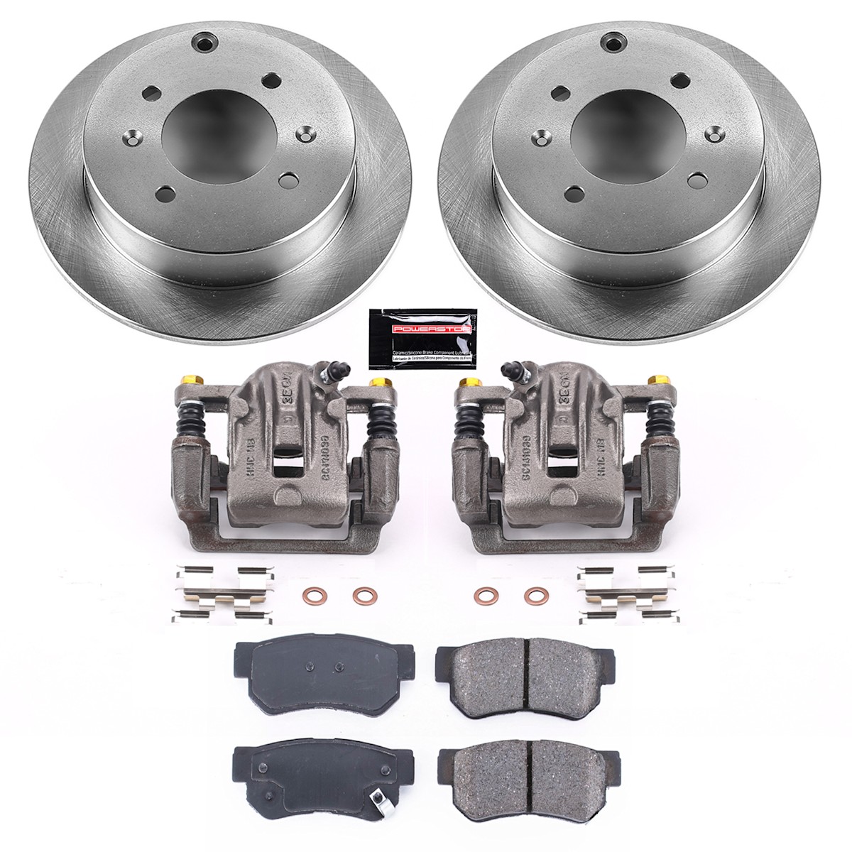 KCOE5212 Powerstop 2-Wheel Set Brake Kit With Calipers Rear for Kia Optima 01-06