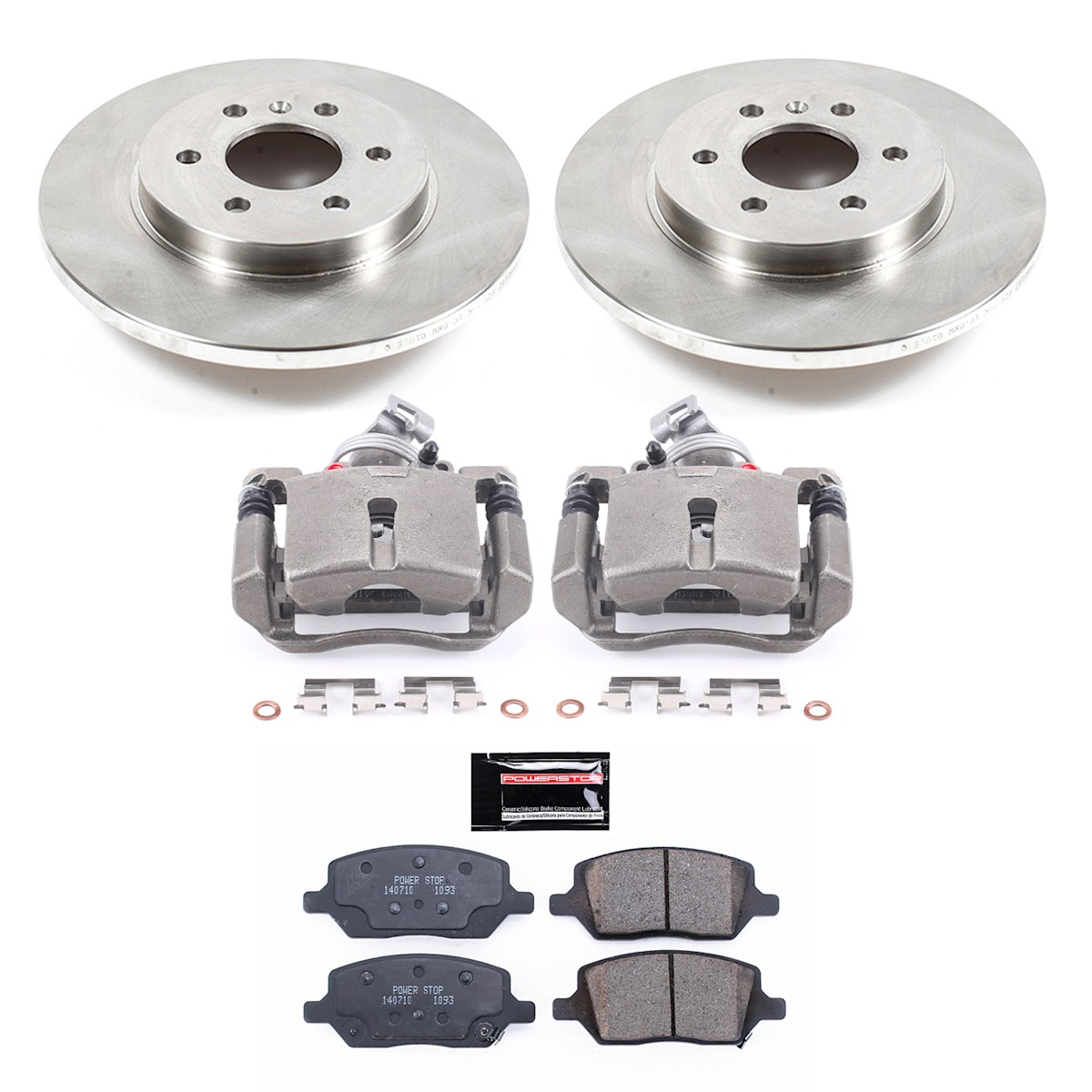 KCOE4610 Powerstop 2-Wheel Set Brake Kit With Calipers Rear for Chevy Terraza 06